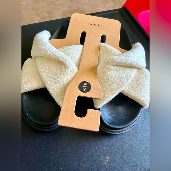 Anthropologie Maeve Terry Slide Sandals size 8 summer minimalist preppy - Picture 5 of 6